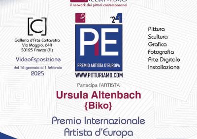 Exhibition at the 2024 Artist of Europe Award by contemporary artist Ursula Altenbach, Biko
