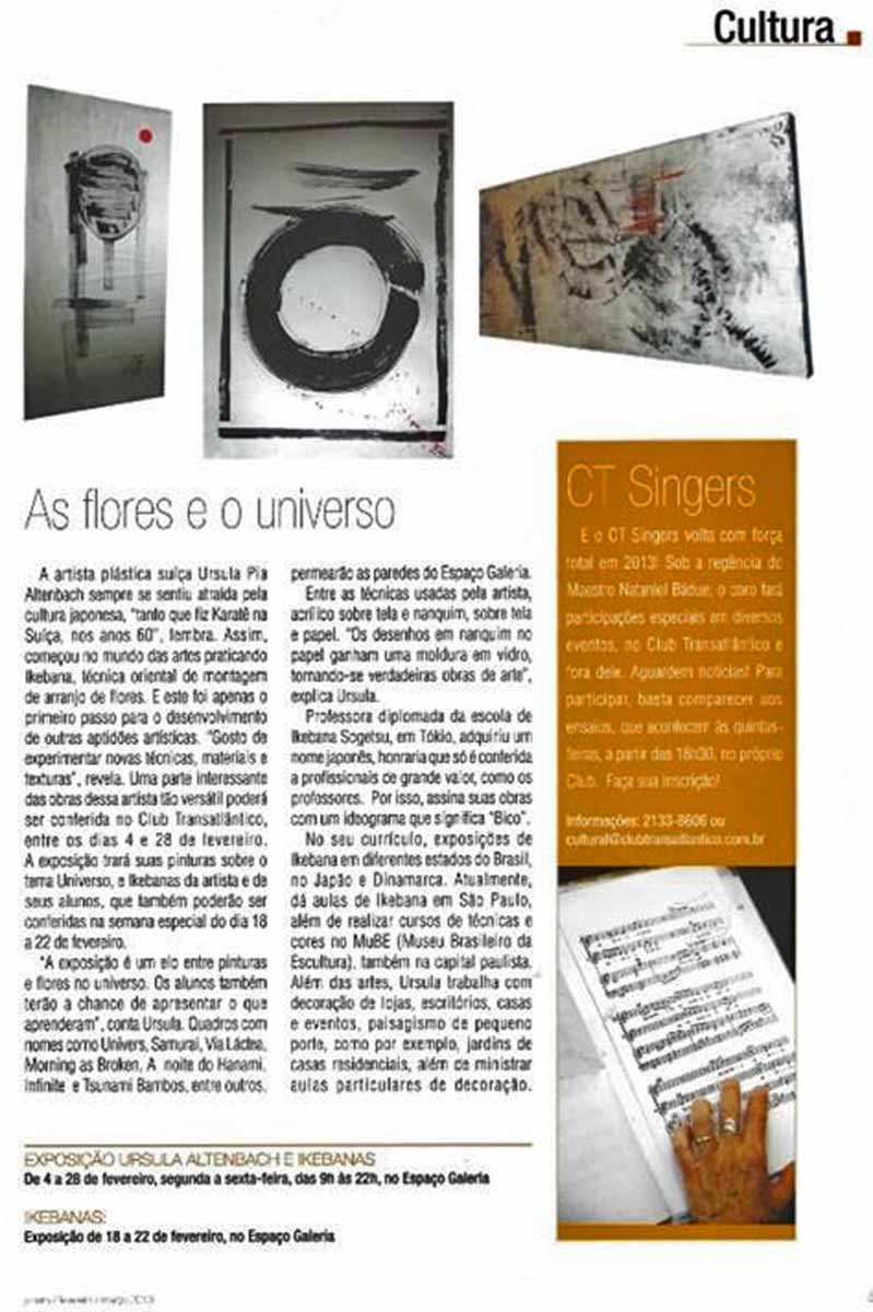Ursula Altenbach - Biko - Art exhibition "Hana no Universe" at the 'Club Transatlantico' in San Paolo
