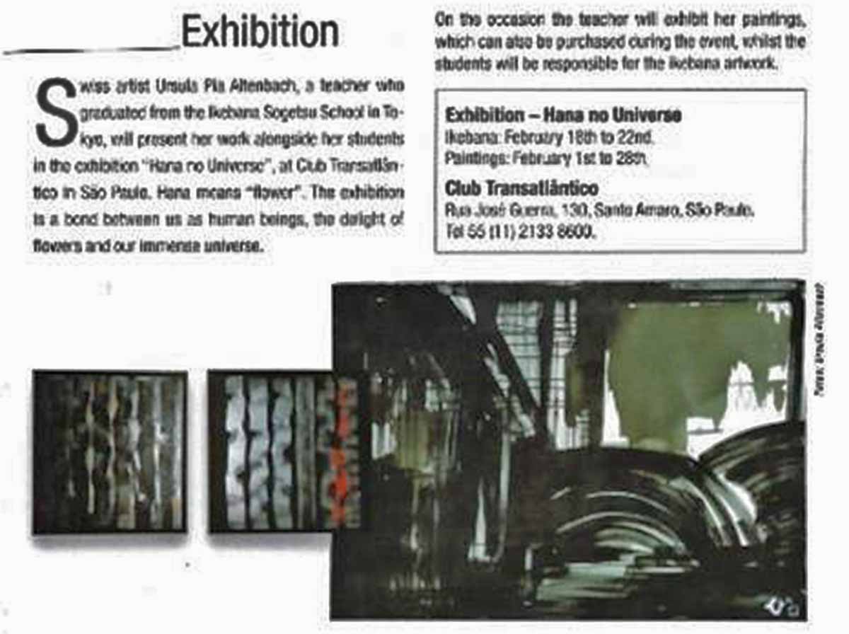Ursula Altenbach - Biko - Art exhibition "Hana no Universe" at the 'Club Transatlantico' in San Paolo