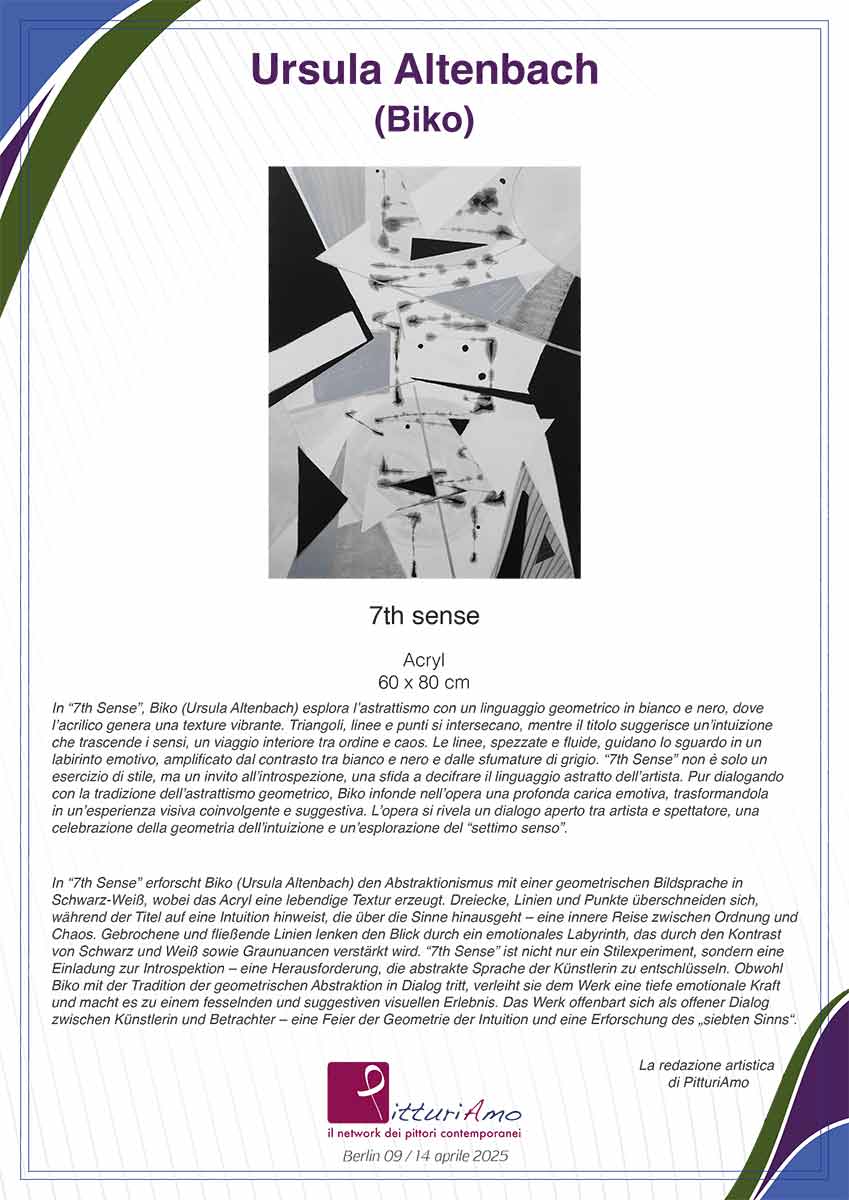 Art Critique on the Work "7th Sense" by Contemporary Artist Ursula Altenbach