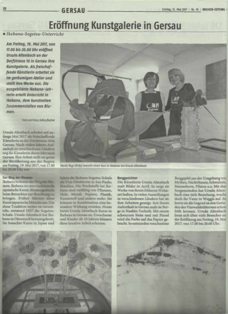 Ursula Altenbach - Opening of art gallery in Gersau