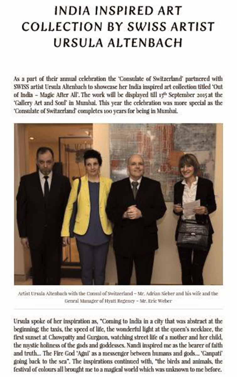 Ursula Altenbach - Biko - Art exhibition "Out of India"